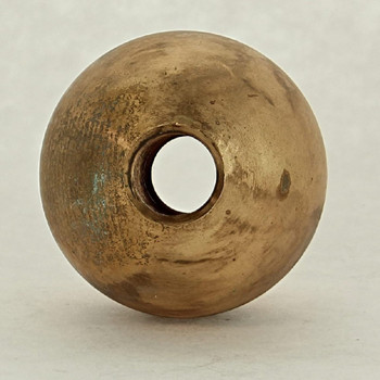 1-1/4in. Solid Brass Ball 3/8-16 UNC Tapped Through Threaded Hole - Unfinished Brass