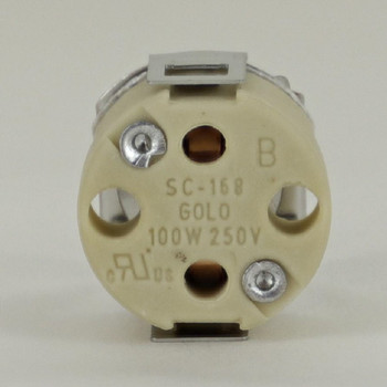 G4.0, G5.3, G6.35 Bi-Bin Base LED/ Halogen Lamp Holder with MR Spring Clip and Push-In Wire Terminal Connections for use with 18g Wire