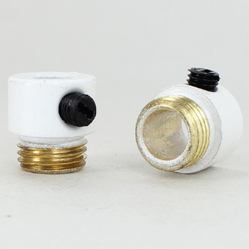 1/4ips. Male Threaded Strain Relief with Nylon Set Screw - White Powdercoated