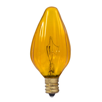 25W Amber E-12 Base Flame Bulb