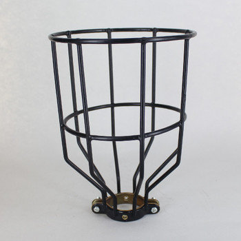 Heavy Duty Open Bottom Bulb Cage Vinyl Coated Bronze Plated