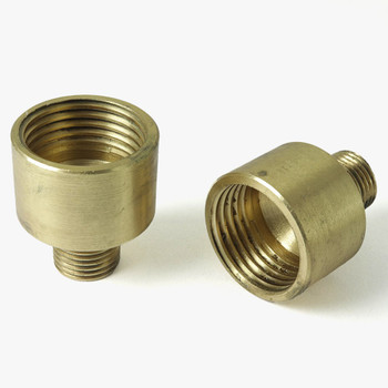 1/8ips Male X 3/8ips Female Brass Straight Nozzle - Unfinished Brass