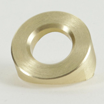 3/8in Tall X 3/4 Curved Radius End Contour Washer with 1/8ips Slip Hole - Unfinished Brass