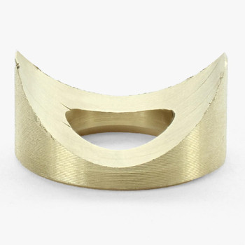 3/8in Tall X 3/4 Curved Radius End Contour Washer with 1/8ips Slip Hole - Unfinished Brass