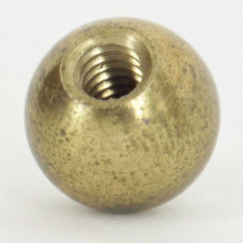 7/16in Diameter - 8/32 UNC Threaded Brass Ball - Unfinished Brass