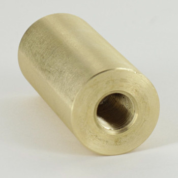 2in Long X 7/8in Diameter Neck/Coupling 1/8ips Female threaded 3/4in deep on both ends - Unfinished Brass