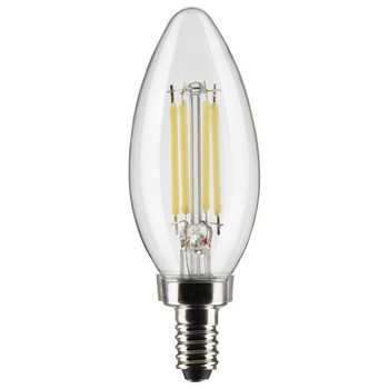5.5-watt LED lamp is traditional, yet contemporary with its sleek finish and energy saving LED technology. Elegantly illuminate any room in the house with this dimmable, clear bulb. Sophisticated and modern, this lamp delivers 15,000 hours of warm white light.