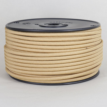 18/2 SPT2-B Metallic Gold Nylon Fabric Cloth Covered Lamp and Lighting Wire.