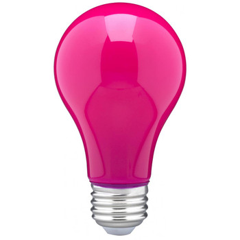 8 Watt A19 LED; Ceramic Pink; Medium base; 360 deg. Beam Angle; 120 Volt
