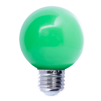 Green G14 LED  E-26 Base Globe Bulb