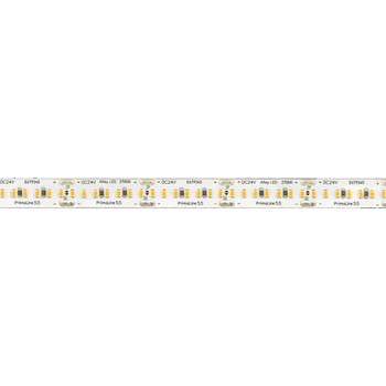 PrimaLine® 5.5 LP 24V LED Tape Light is a very low profile, very high output, dimmable LED light that was designed to emit a smooth, even line of continuous light. When installed in our Continua Aluminum Channels with a frosted cover, PrimaLine 5.5 LP creates hotspot-free light, even when reflected in a countertop or other high-gloss surface.