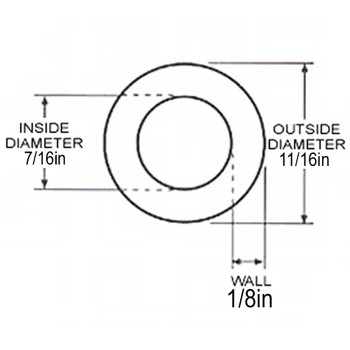 3/4in Diameter Black Cloth Braided Tube slips 1/8ips pipe. - Sold by the Foot