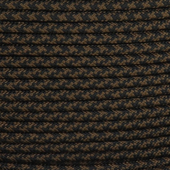 18/1 Single Conductor Black/Brown Hounds Tooth Pattern Nylon Over Braid AWM 105 Degree White Wire