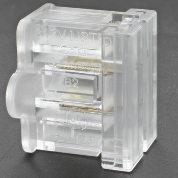 Clear Transparent Silver - SPT-1 Polarized Female Gilbert Plug Style Slide Together End Outlet
