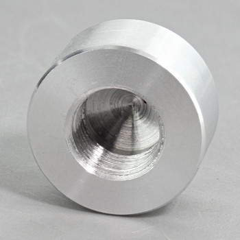 1/8ips - 3/4in x 3/8in - Flat Cap Finial - Unfinished Aluminum