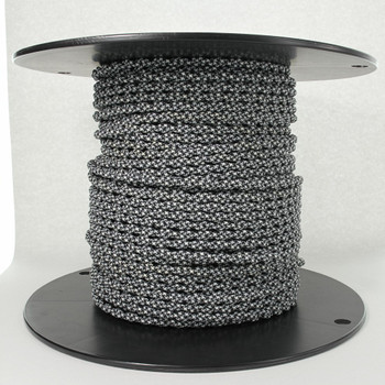 18/2 AWG - SPT-1 Black/White Hounds Tooth Pattern Twisted Fabric Cloth Covered Lamp Wire