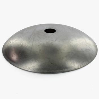 3-1/2in Diameter - Stamped Steel Bobesche with 1/8ips (7/16in) Slip Through Center Hole - Unfinished Steel