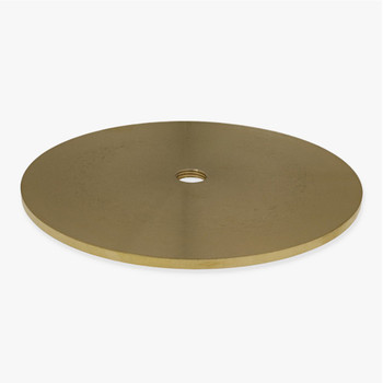 4in. Threaded Straight Edge Turned Brass Check Ring. 1/8ips.Threaded Center Hole.