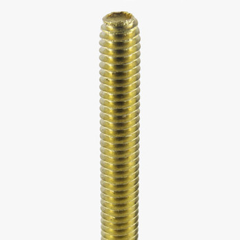 1-1/4in Long - 8/32 Thread - Headless Brass Stud - Unfinished Brass
