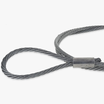 5ft Long - 3/16in Diameter Steel Cable with Loop Ferrule 5ft Long - 3/16in Diameter Steel Cable with Loop Ferrule