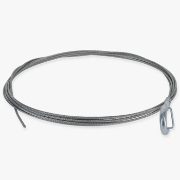 15ft Long - 1/16in Diameter Steel Cable with Crimped Snap Hook 15ft Long - 1/16in Diameter Steel Cable with Crimped Snap Hook