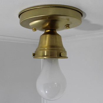 2-1/4 in. Holder Unfinished Brass Flush Fixture