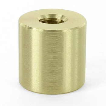 1/4-20 UNC Threaded - 5/8in Diameter X 5/8in Height Unfinished Brass Coupling