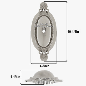 Polished Nickel Shell Design Cast Brass Backplate With Hole