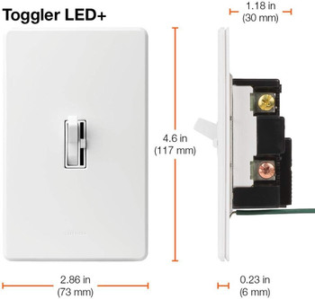 Ariadni Traditional Style Dimmer | Dim from One Location, switch from the other locations| 150W CFL/LED or 600W inc/hal | Color- White