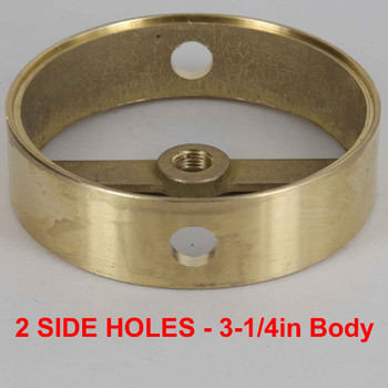 2 Side Holes - Cast Brass Ring Body - 3-1/4in (82mm) Diameter