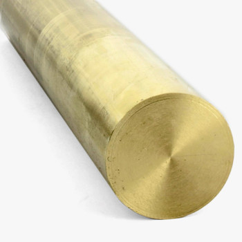 2in (2.00) Diameter Solid C360 Brass Rod - Unfinished Brass