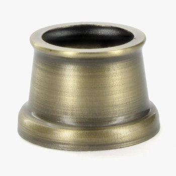 1/4ips - 9/16in Height Slip Through Steel Stamped Neck - Antique Brass Finish. Neck has 9/16in Hole to slip 1/4ips Male Threaded Pipes/Nipples. 1/4ips - 9/16in Height Slip Through Steel Stamped Neck - Antique Brass Finish. Neck has 9/16in Hole to slip 1/4ips Male Threaded Pipes/Nipples.
