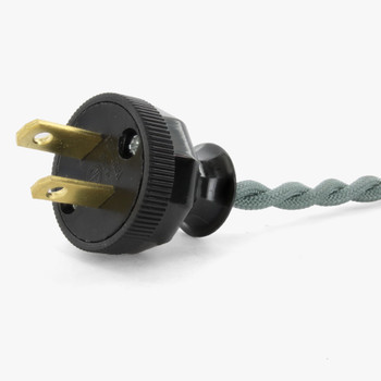 12ft. Metallic Blue Steel Twisted Two Conductor Wire Cord Set with Antique Style Plug and In-Line Rotary Dimmer 12ft. Metallic Blue Steel Twisted Two Conductor Wire Cord Set with Antique Style Plug and In-Line Rotary Dimmer