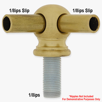 1/8ips Female Bottom Threaded - 7/8in Diameter 90 Degree Slip Corner Ball Armback - Unfinished Brass 1/8ips Female Bottom Threaded - 7/8in Diameter 90 Degree Slip Corner Ball Armback - Unfinished Brass