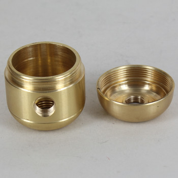 1 X 1/8ips. Side Hole - 1/4ips Bottom - Large Cluster Body - Unfinished Brass