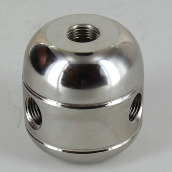 3 X 1/8ips. Side Holes - 1/4ips Bottom -  Large Cluster Body - Nickel Plated