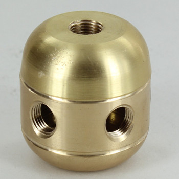 5 X 1/8ips.Side Holes - 1/4ips Bottom - Large Cluster Body - Unfinished Brass