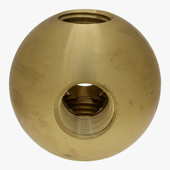 1/4ips Threaded - 1-1/2 Diameter 4-WAY Configuration Ball Armback - Unfinished Brass 1/4ips Threaded - 1-1/2 Diameter 4-WAY Configuration Ball Armback - Unfinished Brass
