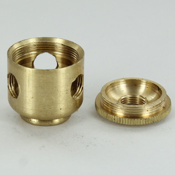 3 X 1/8ips. Side Holes - 120 DEGREE - 1/8ips Bottom - Small Cluster Body - Unfinished Brass