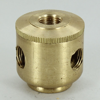 3 X 1/8ips. Side Holes - 120 DEGREE - 1/8ips Bottom - Small Cluster Body - Unfinished Brass