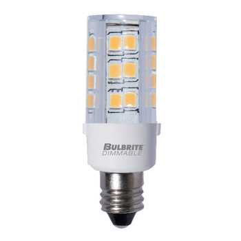 4.5 W LED Mini T4 Dimmable E12 Candelabra Screw Base  Light Bulb 3000K - Clear