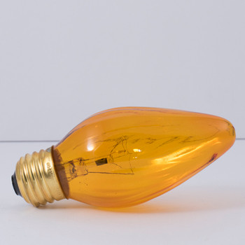 40W Amber E-26 Base F15 Flame Bulb