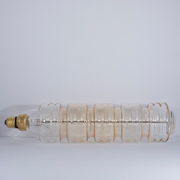 60W, WATER BOTTLE SHAPED - GRAND NOSTALGIC E-26 BASE ANTIQUE FINISH SPIRAL FILAMENT BULB.