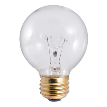 25W Clear E-26 Base G-18 2-3/8in. Globe Bulb