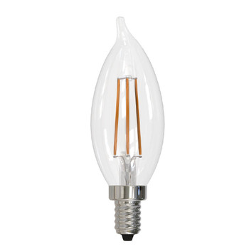 5W LED E12 Base CA10 3000K Filament Clear Bulb