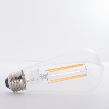 7Watt = 60W E-26 Base ST-18 Nostalgic LED Filament Bulb - Clear