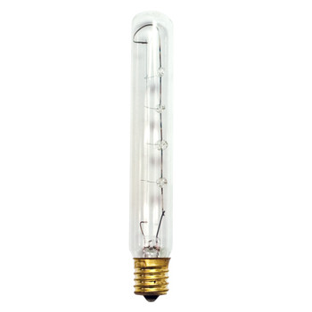 25W Clear E-17 Base T-6-1/2 Tubular Style Bulb