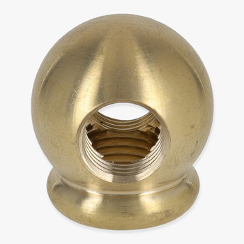 1/4ips Threaded - 1-1/8in Diameter Tee Fitting Ball Armback - Unfinished Brass