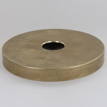 1-13/32in Center Hole - Plain Flat Canopy - Unfinished Brass