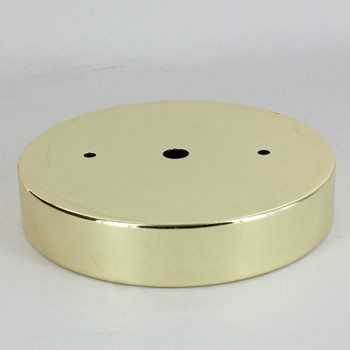 2-3/4in Bar Holes - Flat Brass Canopy - Brass Plated